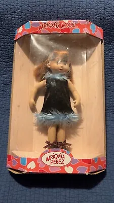 Mariquita Perez MODEL 11  Doll In Brown Blue Dress Original Outfit/Damaged Box • $250