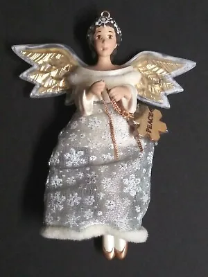 Hallmark Keepsake Gift Of Peace Angel Snowflake Christmas Ornament 2003 • $9.99