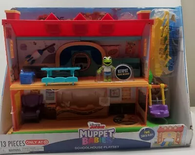 Muppet Babies Schoolhouse Playset 13 Piece Two Sided Disney Junior • $19.95