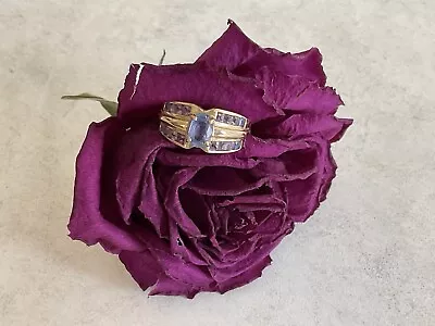 14K Yellow Gold TL Ceylon Sapphire? Gorgeous Ring Size 8.5 • £337.32