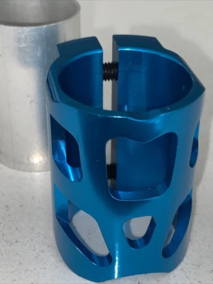 £7.40 • Buy Root Clamp Stunt Scooter 3 Bolt Blue Standard Oversized Bars HIC