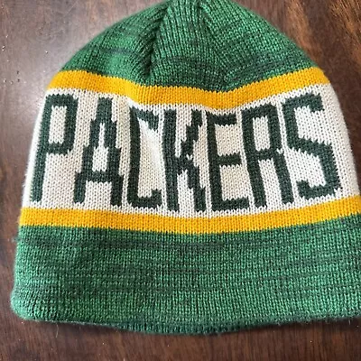 Green Bay Packers Knit Winter Hat Beanie Green Yellow Men Unisex • $6.99