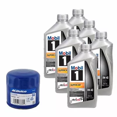 Mobil 1 0W40 Dexos R 12 Quart Oil/AC Delco PF64 Filter Change Kit • $135.99