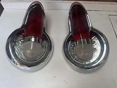 1955 56 MERCURY Station WAGON TAILLIGHTS Assembly Housing Lens OEM • $2000