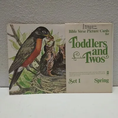 Vtg Bible Verse Picture 14  Cards Toddlers And  Twos 1980 Spring Set 1  Lot  • $24.22