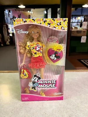 $18.50 • Buy Walt Disney's Minnie Mouse Barbie Collector Doll With Keychain 2005 Mattel J0873