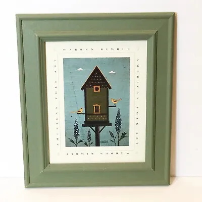 $24.95 • Buy Warren Kimble Framed Print Bird House Folk Art Americana Country Primitive HG384
