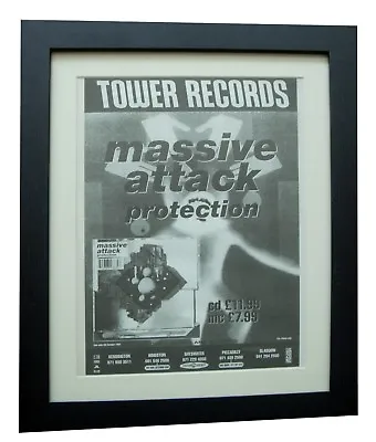 MASSIVE ATTACK+Protection+POSTER+AD+RARE ORIGINAL 1994+FRAMED+EXPRESS WORLD SHIP • £69.95