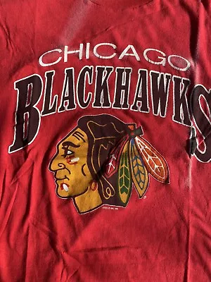 Vintage Chicago Blackhawks Red Shirt Flaws • $6