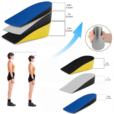 $5.95 • Buy Men Women Height Increase Shoes Insole Inserts Invisible Lift Heel Pads Taller