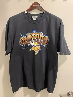 Vintage 1999 Minnesota Vikings NFL Central Division Champions Shirt Size XL • $14.99