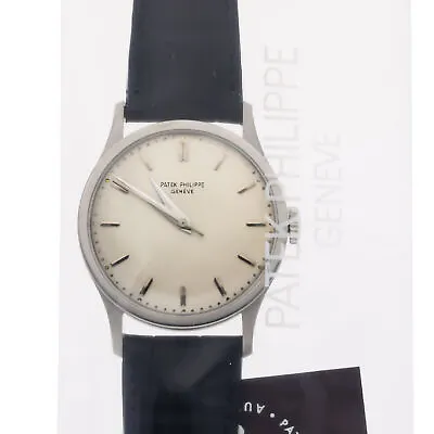 Patek Philippe Calatrava Manual 35mm White Gold Mens Strap Watch 570G • $34950