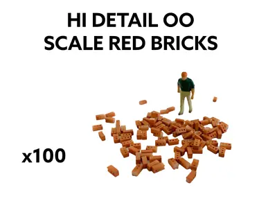 £5.99 • Buy OO Scale 4mm  1:76 Scale Individual House Bricks X100  