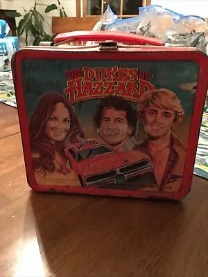 Lunch Box - Vintage 1980 - Metal / Tin - THE DUKES OF HAZZARD NO THERMOS  • $50