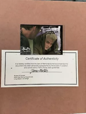 Buffy The Vampire Slayer James Master Autographed Inkwork Card COA Included • $49