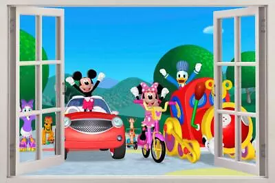 Mickey Minnie Mouse Toodles 3D Window Decal Wall Sticker Art Mural Disney H739 • $12.74