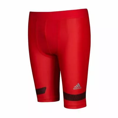 £11.99 • Buy Adidas Men's TechFit Chill Shorts Red (S95745) Sizes Small & 2XL B81