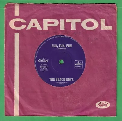 The Beach Boys Orig Oz 45rpm Single- Fun Fun / Why Do Fools Fall In Love • $25.99