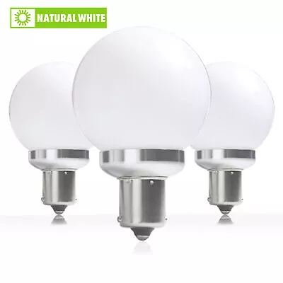 3 Pack Natural White Interior Vanity LED 12 Volt RV Light Bulb BA15s 1156 4000K • $15.99