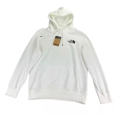 The North Face Mens Box NSE Fleece Pullover Hoodie White L • $49.97