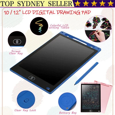 $11.75 • Buy 10 / 12  LCD Writing Tablet Drawing Board Colorful Handwriting Pad Kids Graffiti