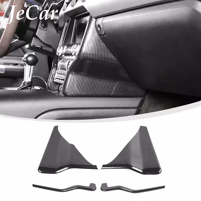 Carbon Fiber Center Console Side Panel Decor Cover Trim For Ford Mustang 2015+ • $72.59