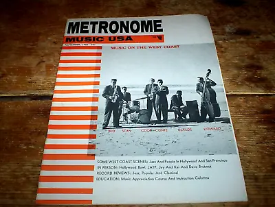 1955 METRONOME Jazz Magazine MUSIC ON THE WEST COAST Cover DAVE BRUBECK Vg++ • $24.95