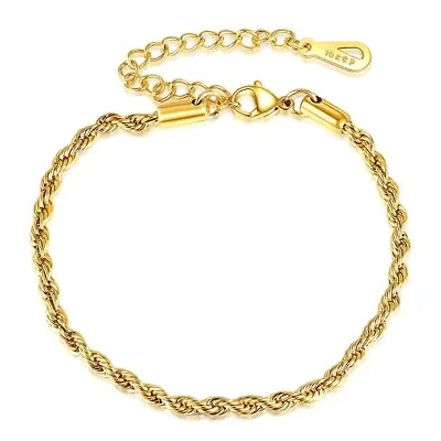 Stainless Steel Chain Link Bracelet For Women Geometric Anniversary Gift Jewelry • $59.99