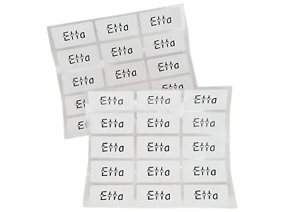 Slim White Stick On Name Labels X51 ONLY For Clothes & Fabrics • £5.89