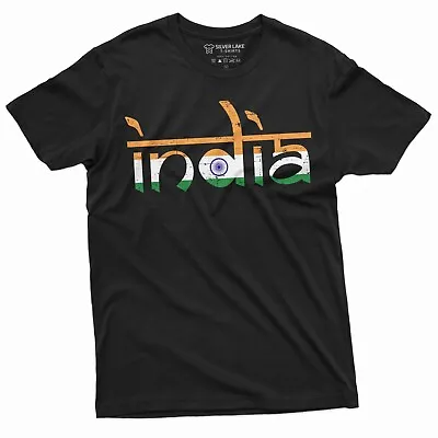 India T-shirt Indian Flag Coat Of Arms Tee Shirt Independence Day Tee • $15.46