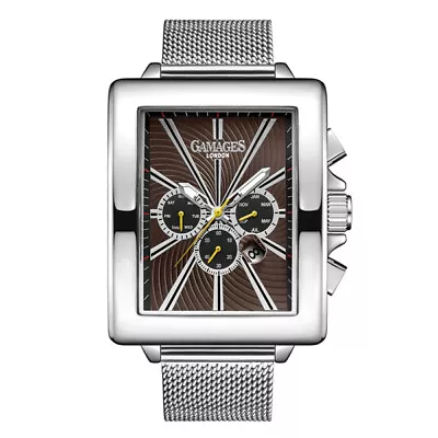 Mens Automatic Watch Silver Exclusive Milanese Mesh Bracelet GAMAGES • £59.99