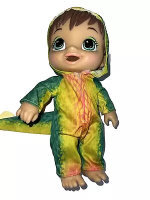 Hasbro Baby Alive Dino Cuties Doll Stegosaurus Dinosaur Big Green Eyes Boy Doll • $11.99