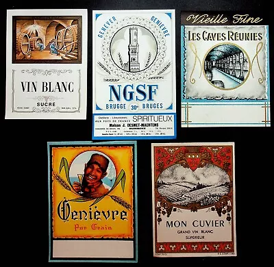 Vintage Lot Of New Unsed Five Wine Labels For Framing - A12-29 • $13