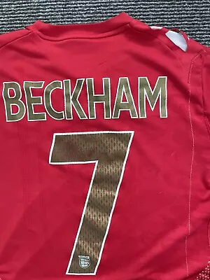 Vintage England Football Away Shirt David Beckham No7 Umbro • £20