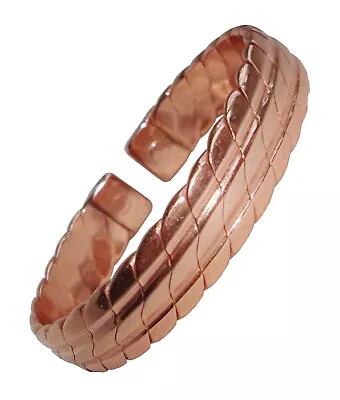 Magnetic Bracelet Mens Heavy Copper Bio Magnet Therapy Bangle Wristband New • £12.99