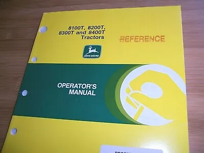 Orig. JOHN DEERE Operators Manual 8100T 8200T 8300T 8400T Tractors OMAR116990 C7 • $20