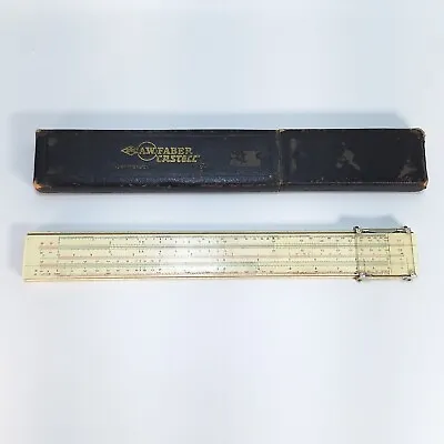  A.w. Faber Castell 1/54 Darmstadt Slide Rule Boxed  • $36.42