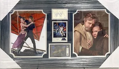 Star Wars Cast Signed Cuts Collage Framed Mark Hamill & Carrie Fisher  JSA • $3000