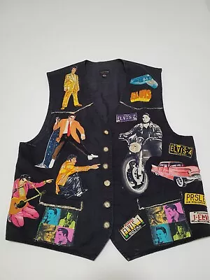 Vintage Elvis Presley OOAK Fan Made Vest Structure Tag Made In Hong Kong Large  • $112.46