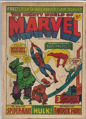 The Mighty World Of Marvel #1 First Issue! FR (1972) Marvel Comics UK • £50