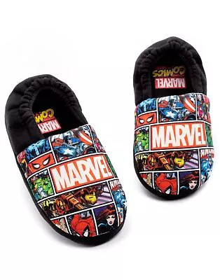 Marvel Black Slip On Loafer Slippers (Boys) • £12.99