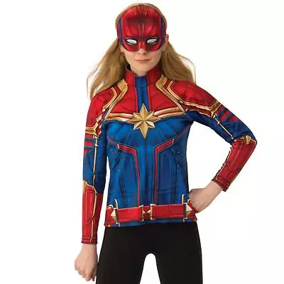 £20.40 • Buy Ladies Official Captain Marvel Top & Mask Avengers Adult Fancy Dress Costume