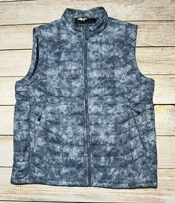 The North Face  Men's Thermoball Vest Shady Blue Size Medium Cloudy Puffer • $49.99