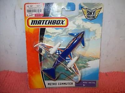 Rare NOSMatchbox Sky Busters Blue & White  METRO COMMUTER MBX-Metal  28/36 N7603 • $14.99