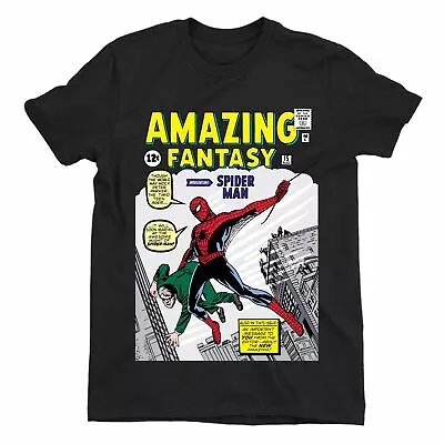 £10.99 • Buy Spiderman Amazing Fantasy Comic Book Children's Unisex Black T-Shirt