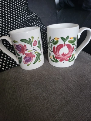 £25 • Buy Pair Of Vintage Portmeirion Welsh Dresser Breakfast Mugs Angharad Menna 1992