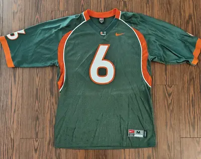 Miami Hurricanes NCAA Football - Vintage Nike Team Santana Moss Jersey - Mens M • $44.99