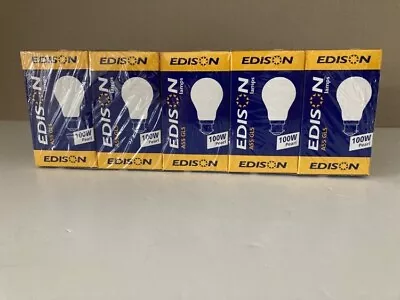 £7 • Buy EDISON BAYONET CAP 100 WATT  PEARL LIGHT BULBS X10 NEW SEALED A55 GLS