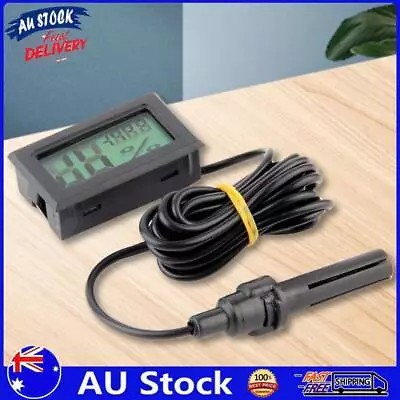 AU Indoor Hygrometer Thermometer LCD Display For Reptile Incubator Aquarium Poul • $8.48