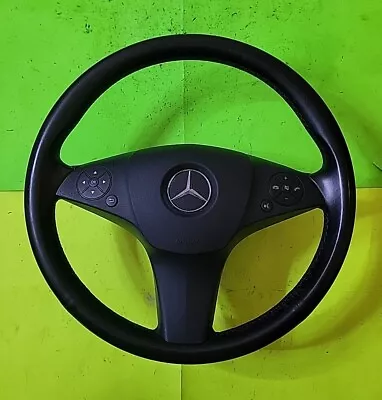  W204 Mercedes 08-12 C300 C350 Glk350 Sport Complete Steering Wheel Black • $219.99